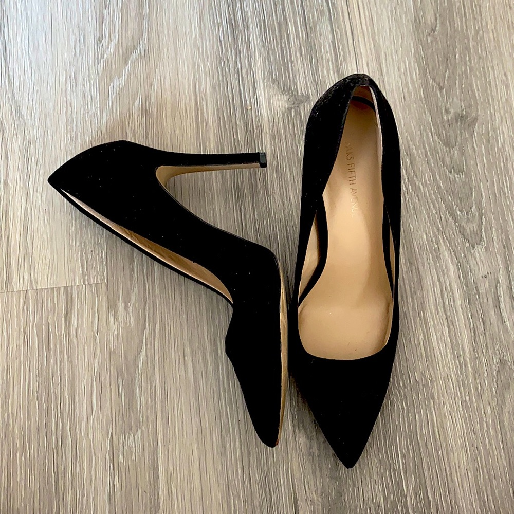 Black Saks Fifth stiletto pumps